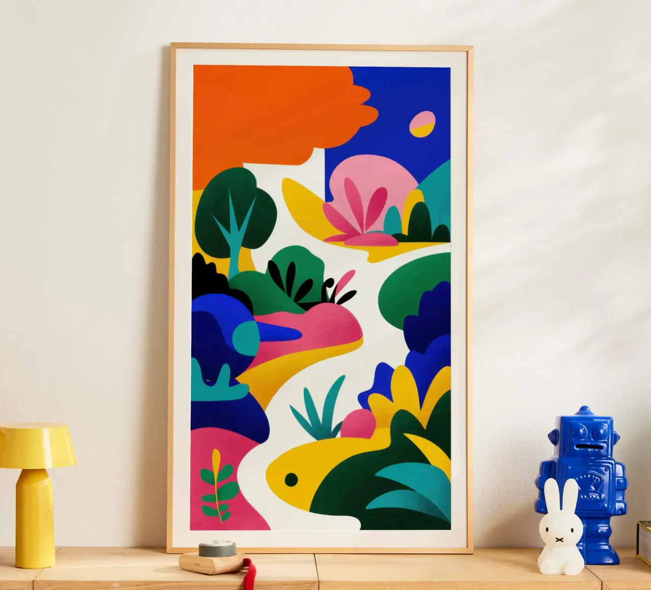 Sinfonía abstracta de pájaros poster de Line Fable
