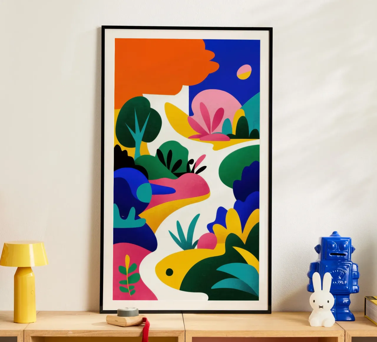 Sinfonía abstracta de pájaros poster de Line Fable
