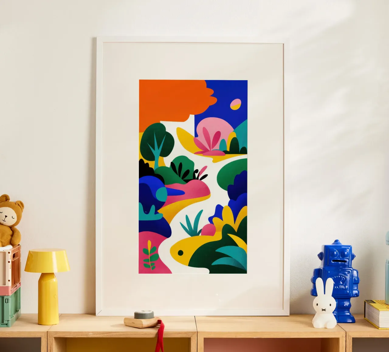 Sinfonía abstracta de pájaros poster de Line Fable