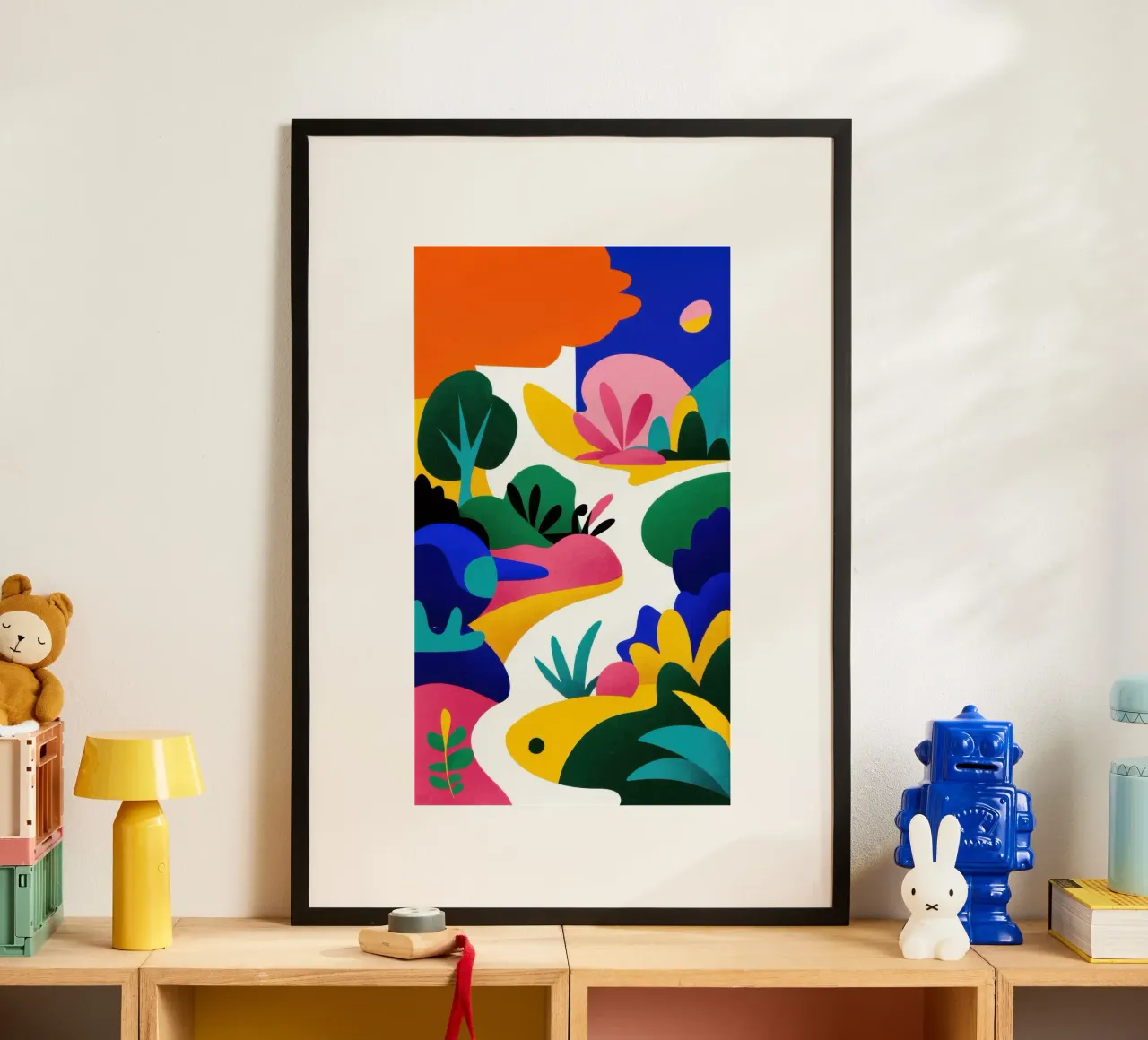 Sinfonía abstracta de pájaros poster de Line Fable