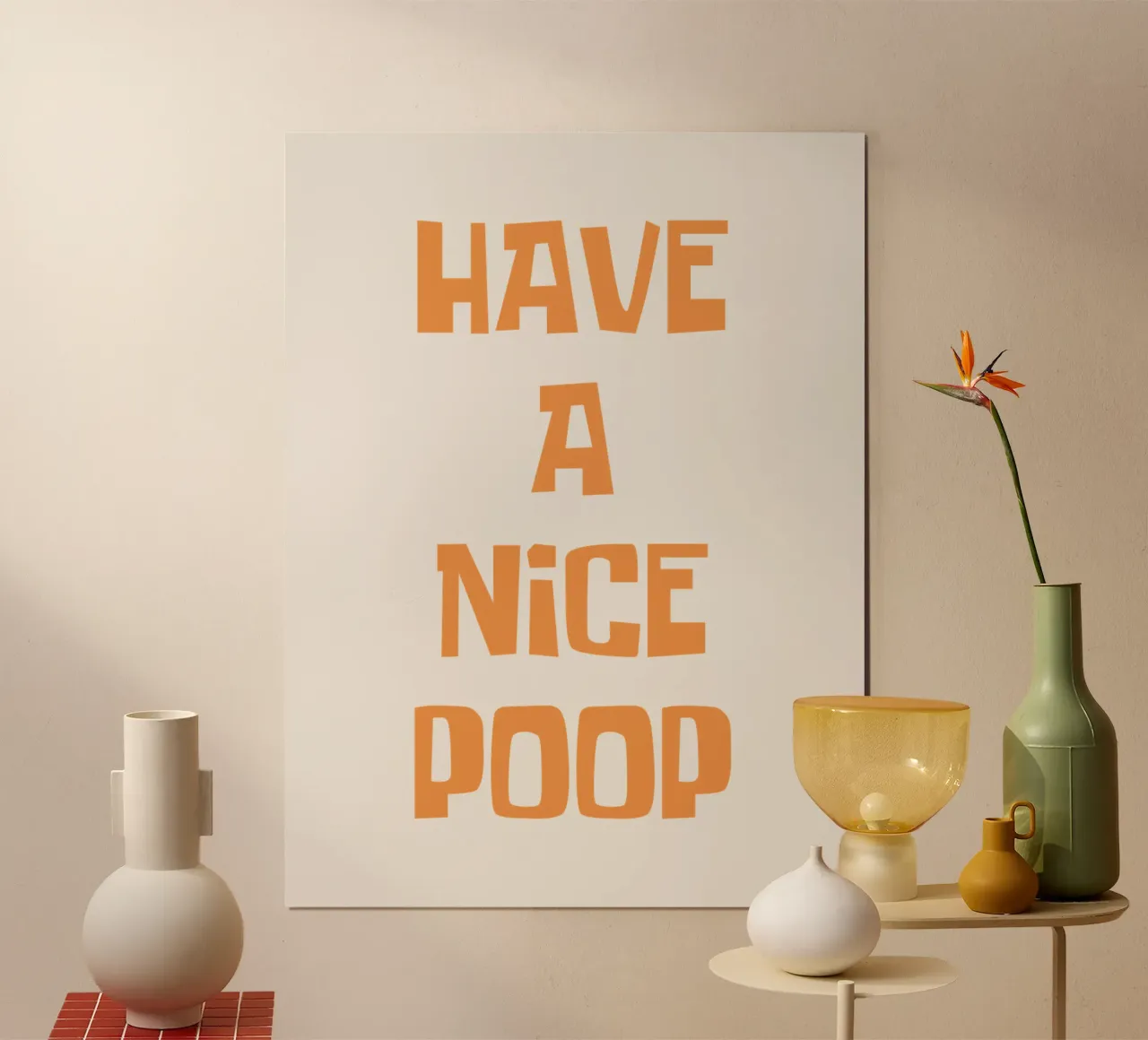 Buona cacca poster con telaio in plastica da Vintagrafica