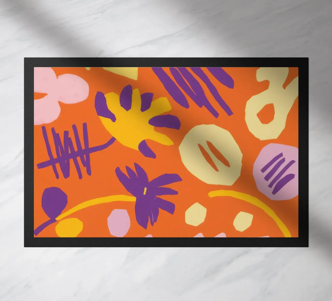 Speelse vormengekte deurmat van Line Fable