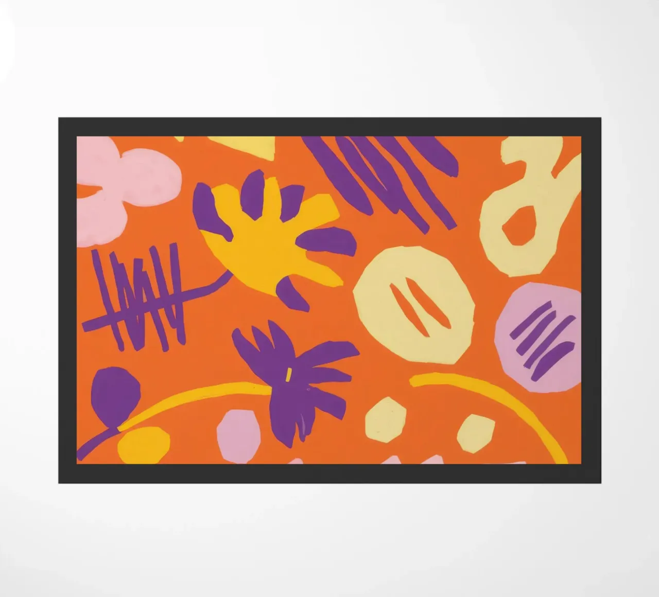 Speelse vormengekte deurmat van Line Fable