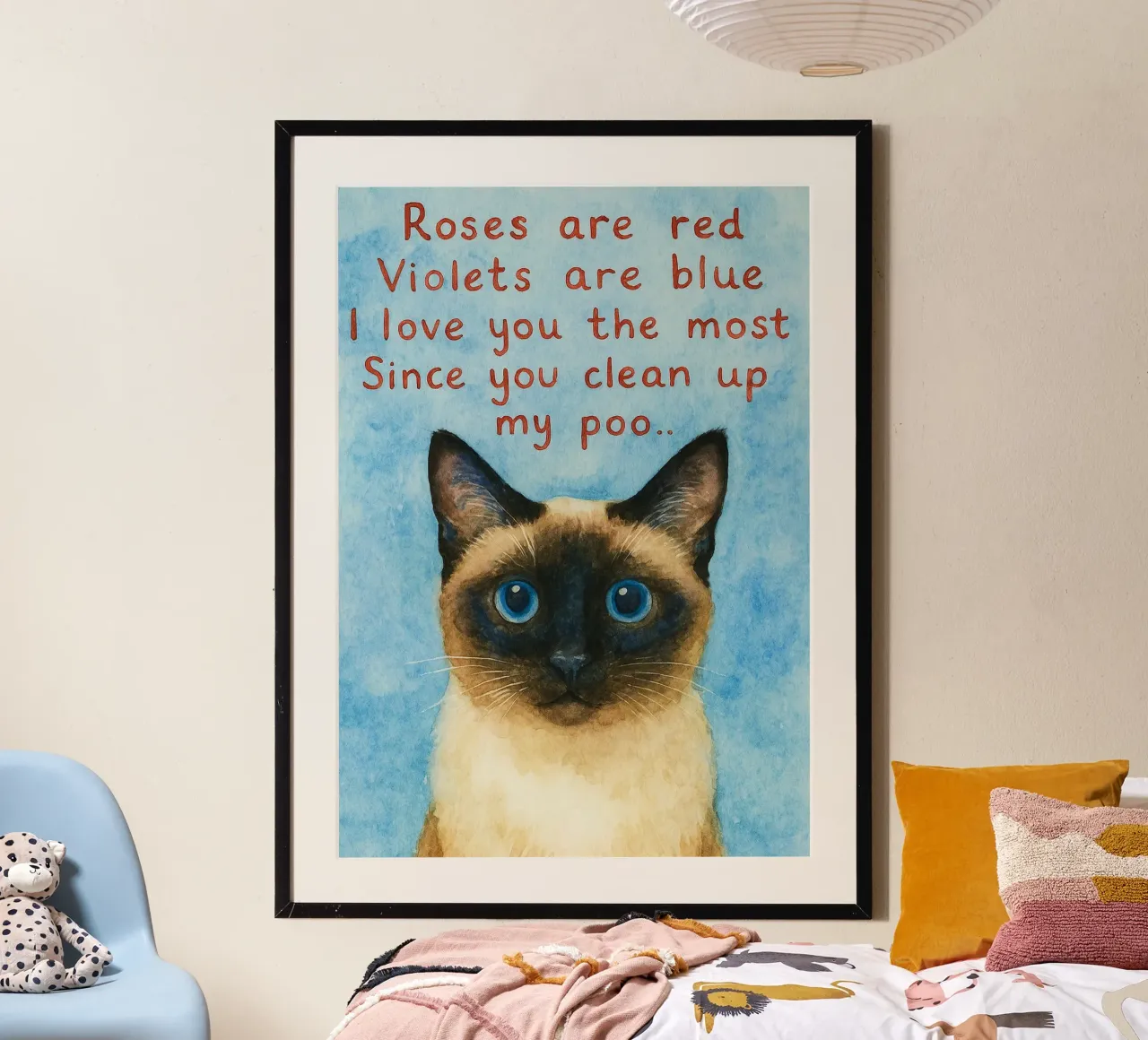 quadro regalo per proprietari di gatti carta hahnemühle da Goldend