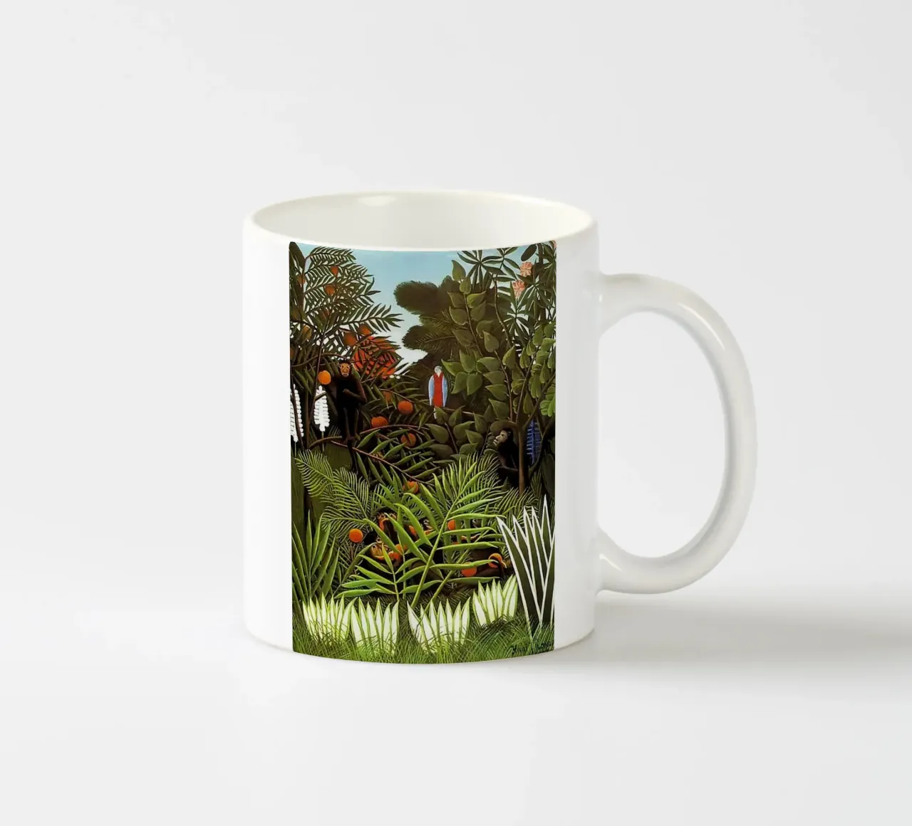 un gruppo di scimmie in cerca di cibo tazza in ceramica da taylor shop