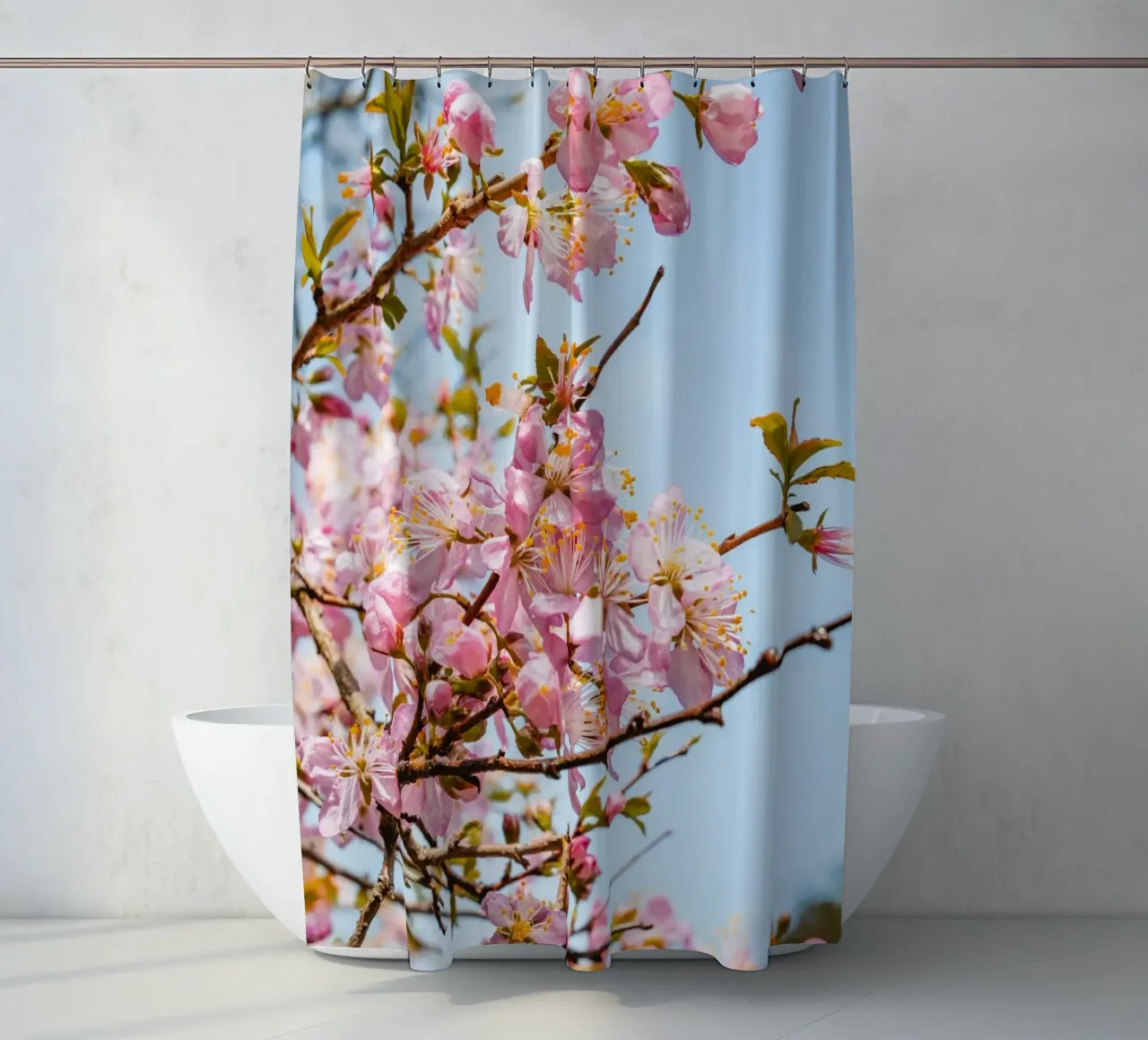 Fiori di ciliegio rosa tenda da doccia da Marcel Bisig