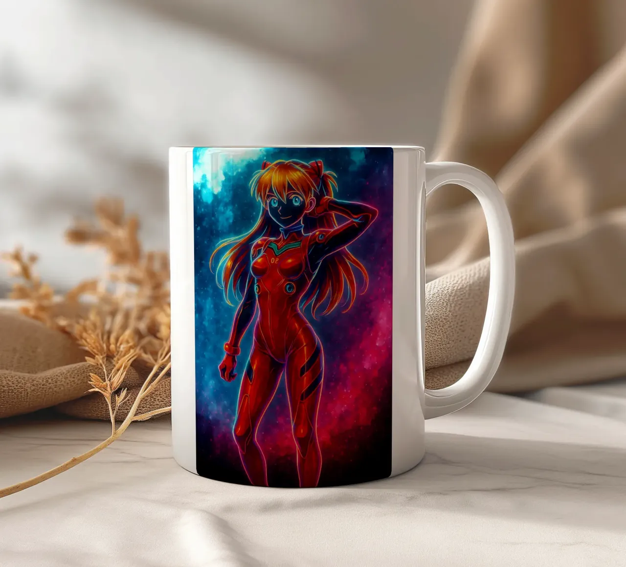 Soul Of Neon Genesis Evangelion Asuka Langley Soryu ceramic mug by DGSoulheroes