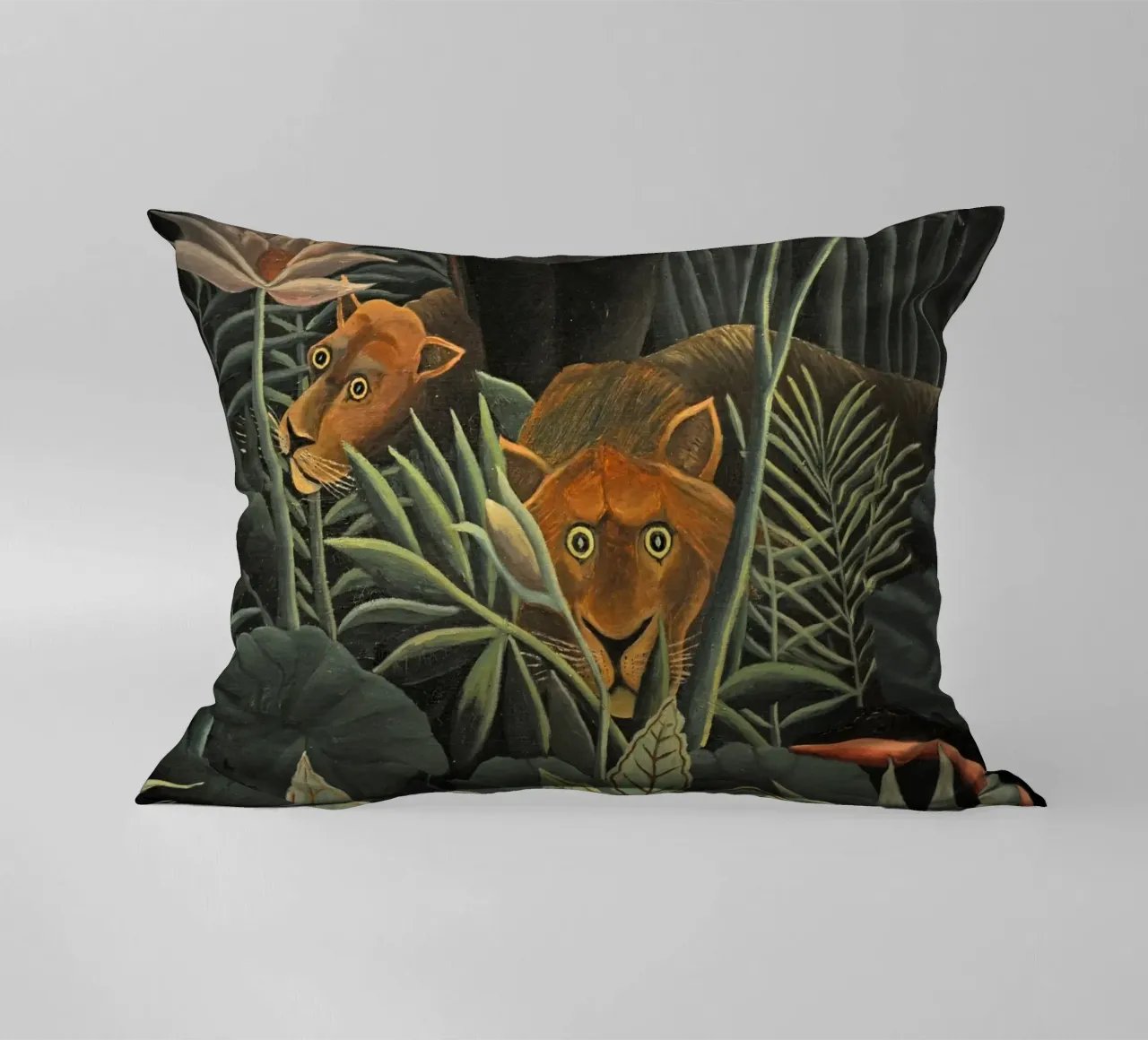 un branco di leoni in agguato cuscino da taylor shop