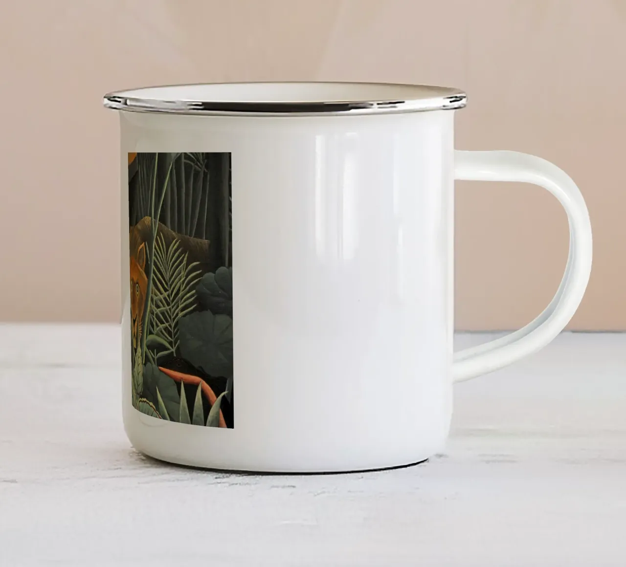 een troep leeuwen op de loer emaille mok van taylor shop