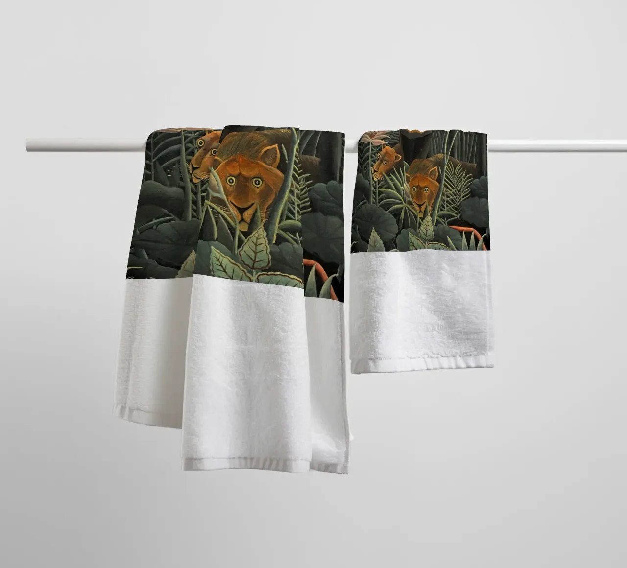 un branco di leoni in agguato asciugamano da bagno da taylor shop
