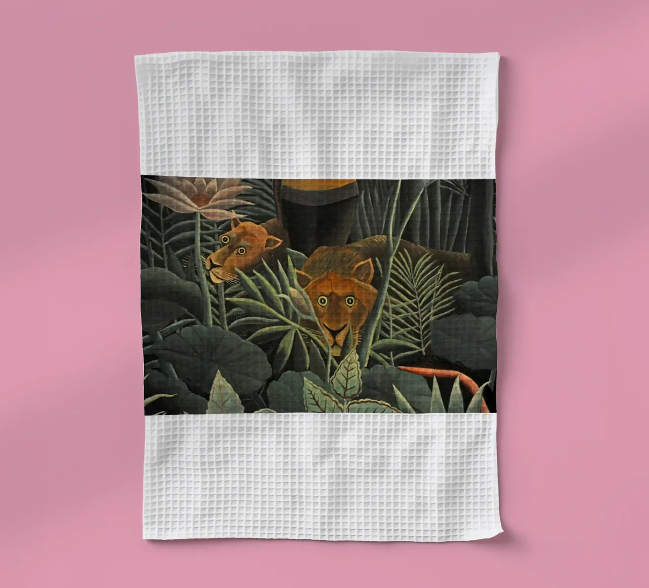 een troep leeuwen op de loer theedoek van taylor shop