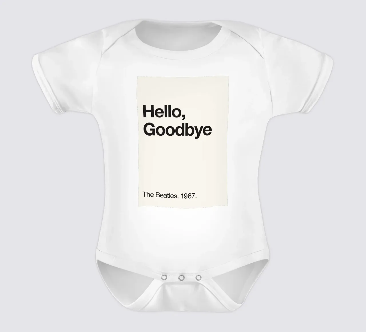 Hello, Goodbye body neonato maniche corte da Alexa Bell