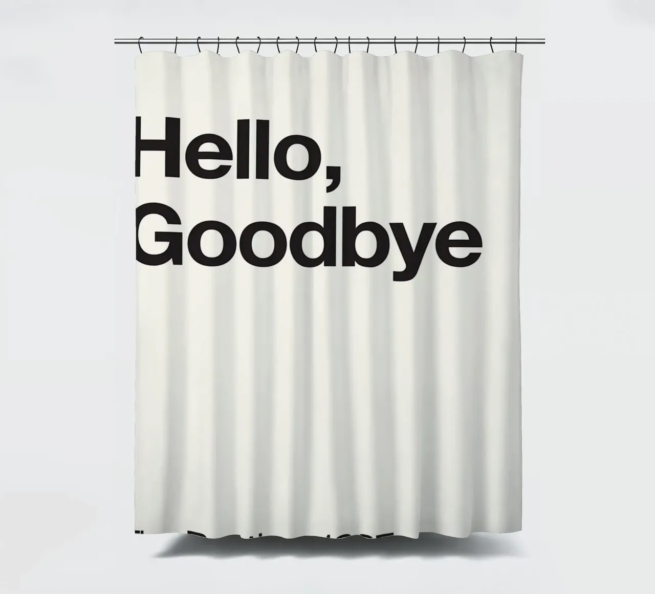 Hello, Goodbye tenda da doccia da Alexa Bell