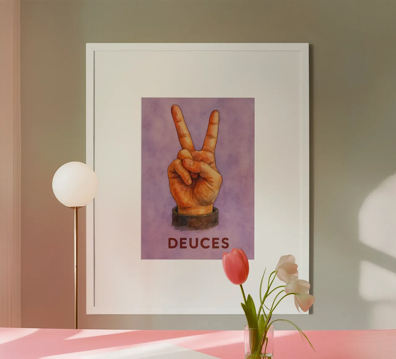 deuces two pittura con le dita poster da Goldend
