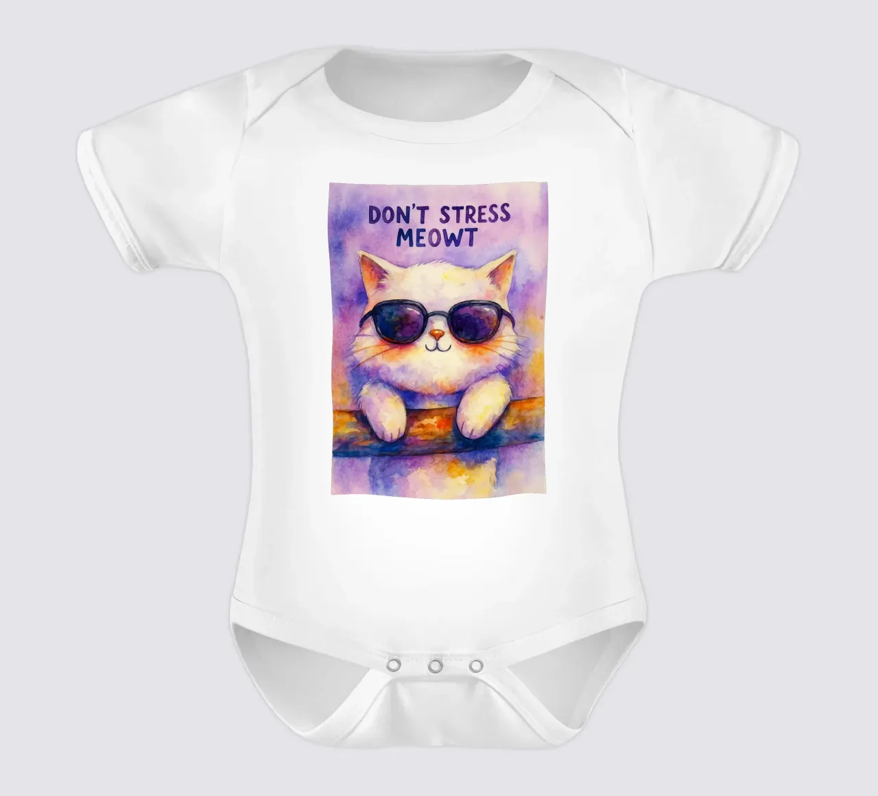 dont strees meowt Katze Gemälde Kurzarm Babybody von Goldend