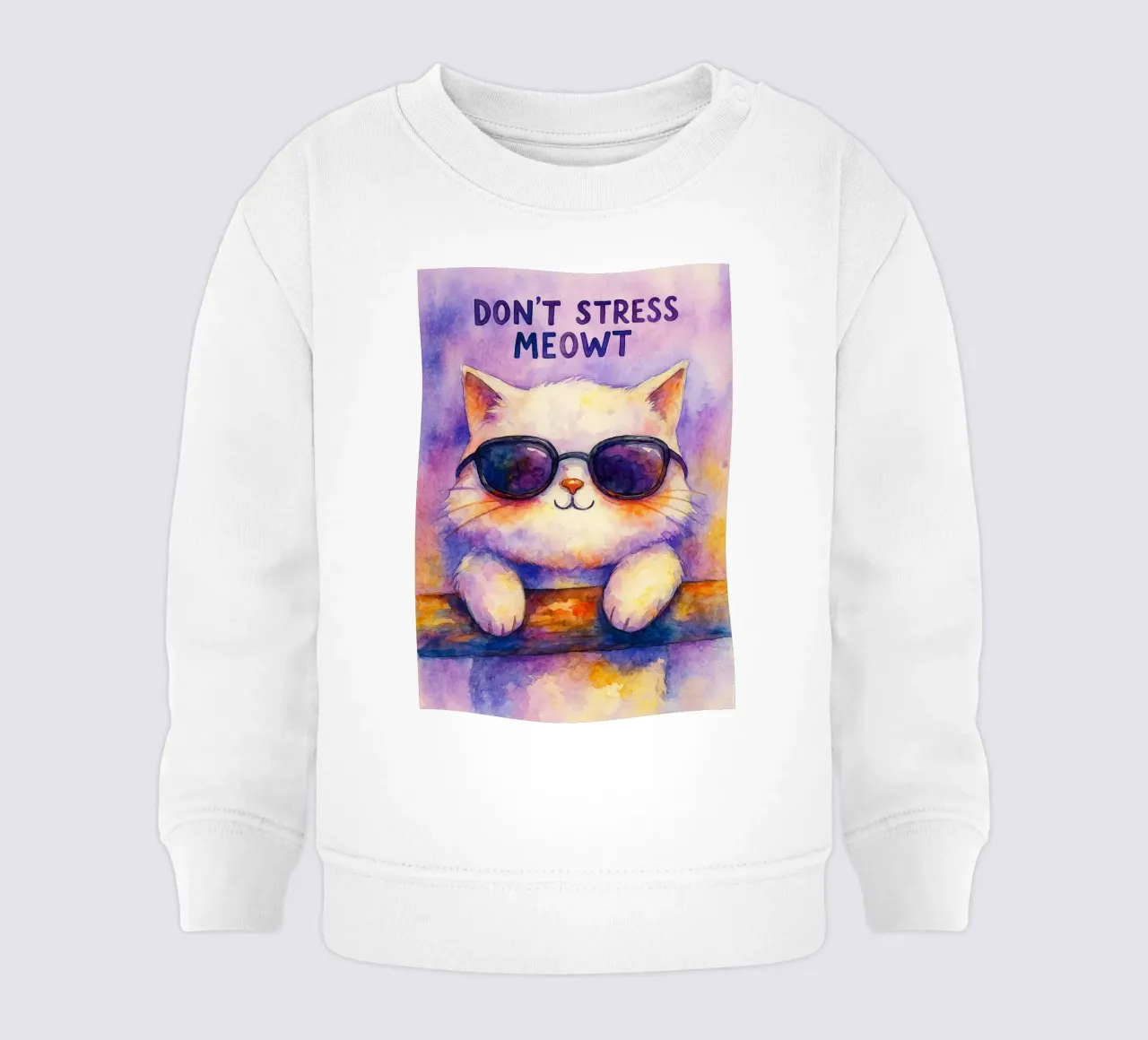 dont strees meowt cat painting sudadera de bebé de Goldend