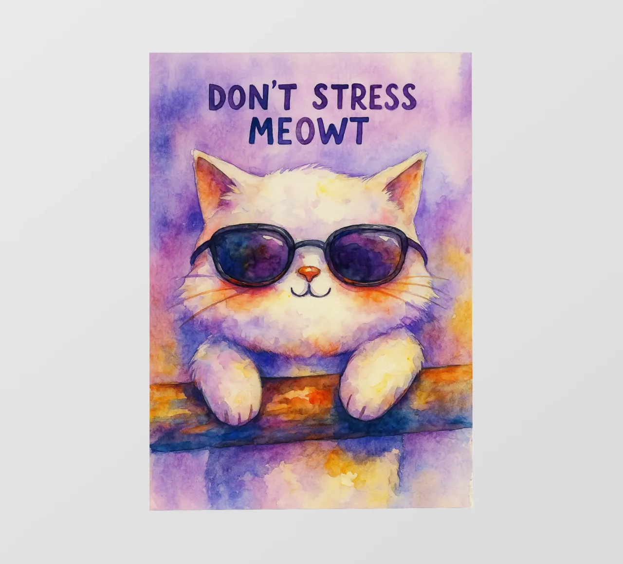 dont strees meowt cat painting papel para pared de Goldend