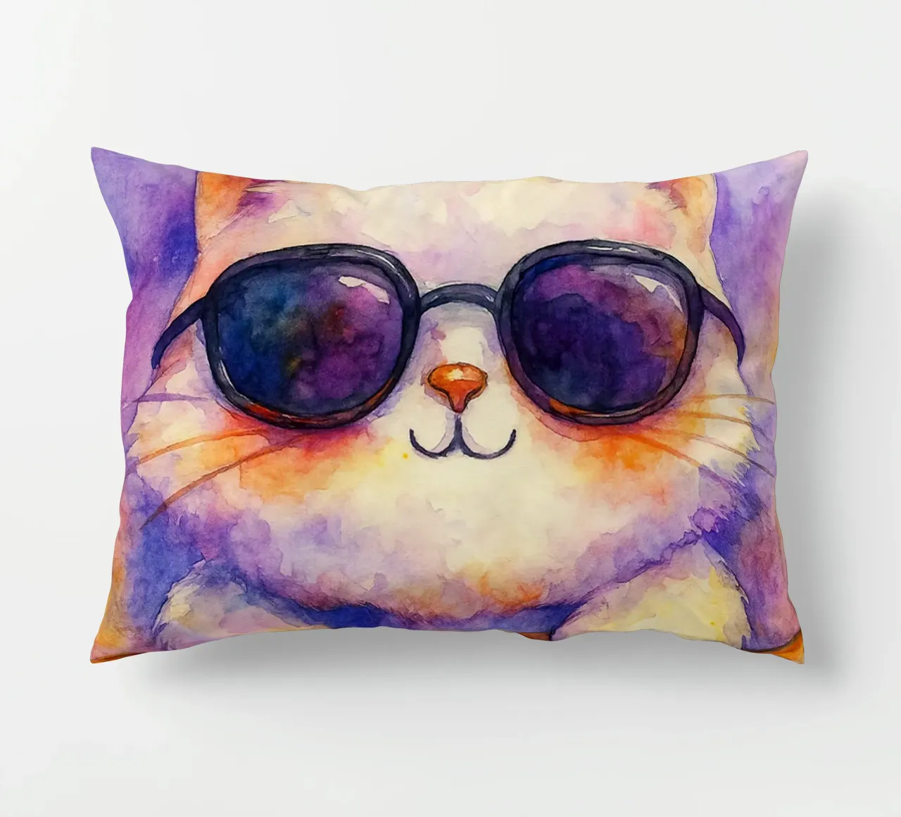 pittura di gatto dont strees meowt cuscino da Goldend