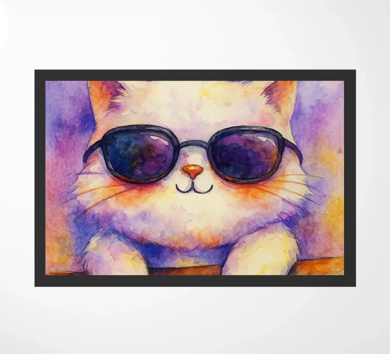 pittura di gatto dont strees meowt zerbino da Goldend