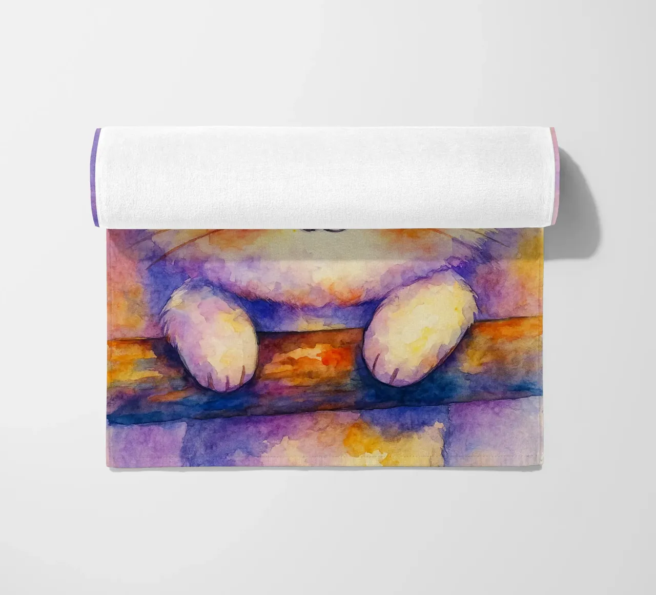pittura di gatto dont strees meowt telo mare da Goldend