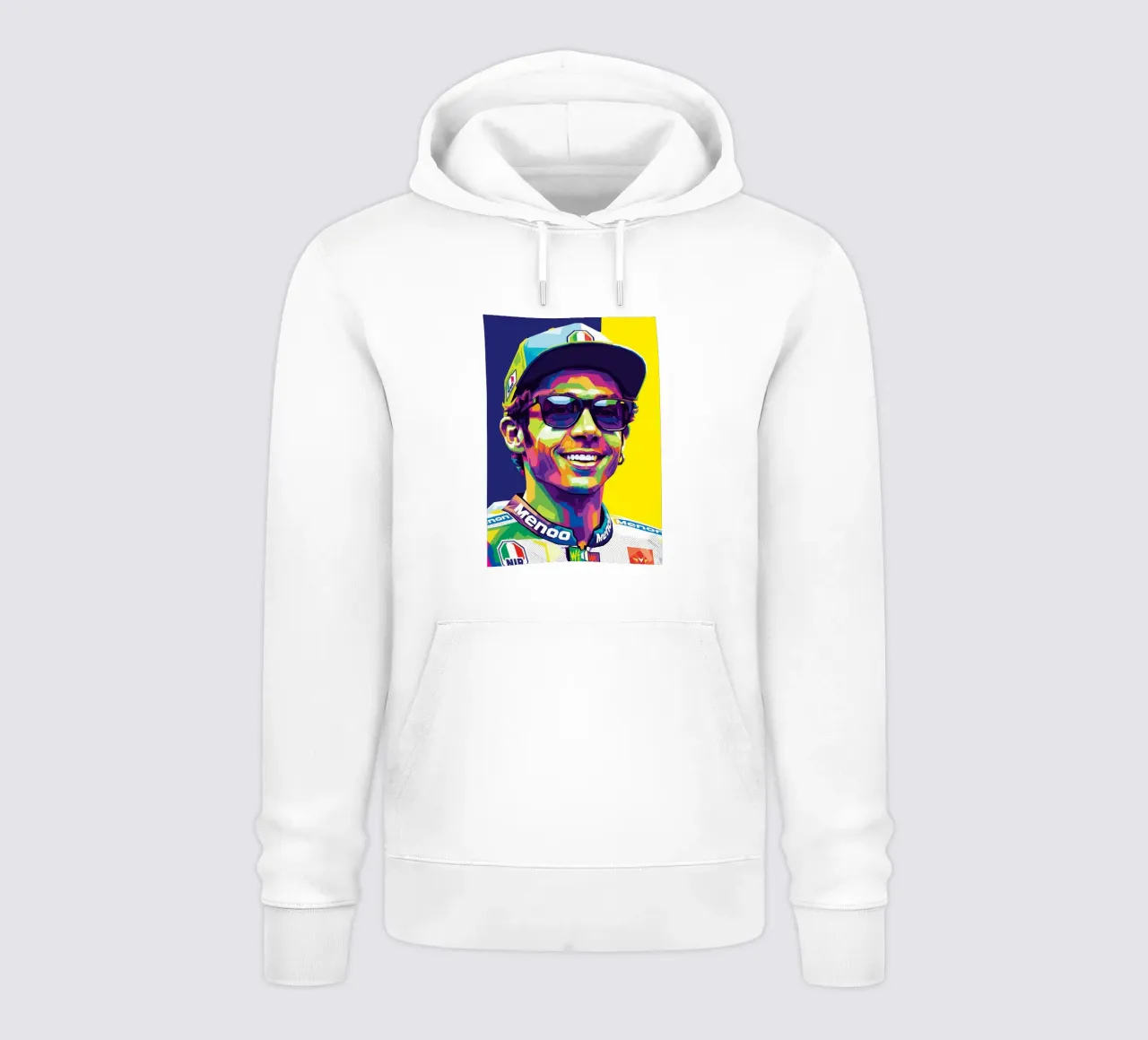 Valentino Rossi - WPAP art style (1) felpa con cappuccio da Hantamrata