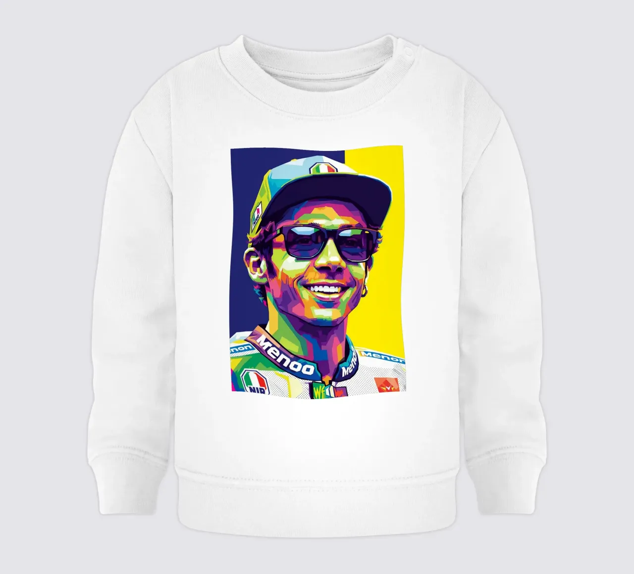 Valentino Rossi - WPAP art style (1) felpa neonato da Hantamrata