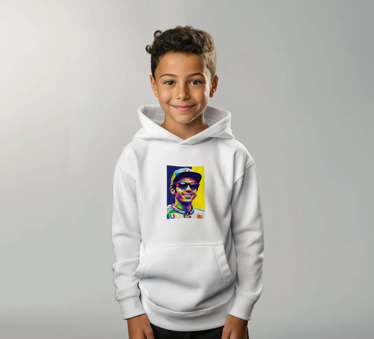 Valentino Rossi - WPAP art style (1) felpa bambino con cappuccio da Hantamrata