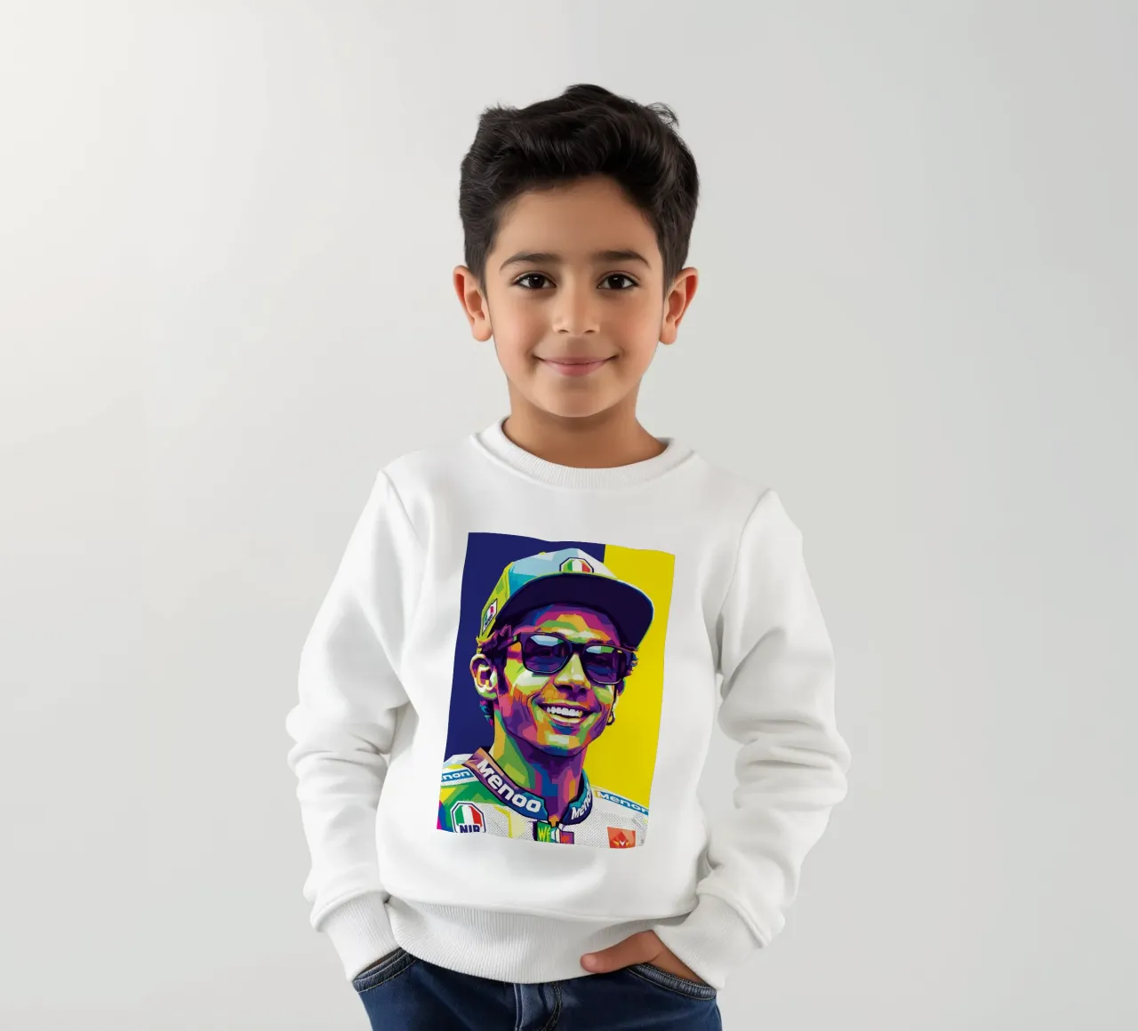 Valentino Rossi - WPAP art style (1) felpa bambino da Hantamrata