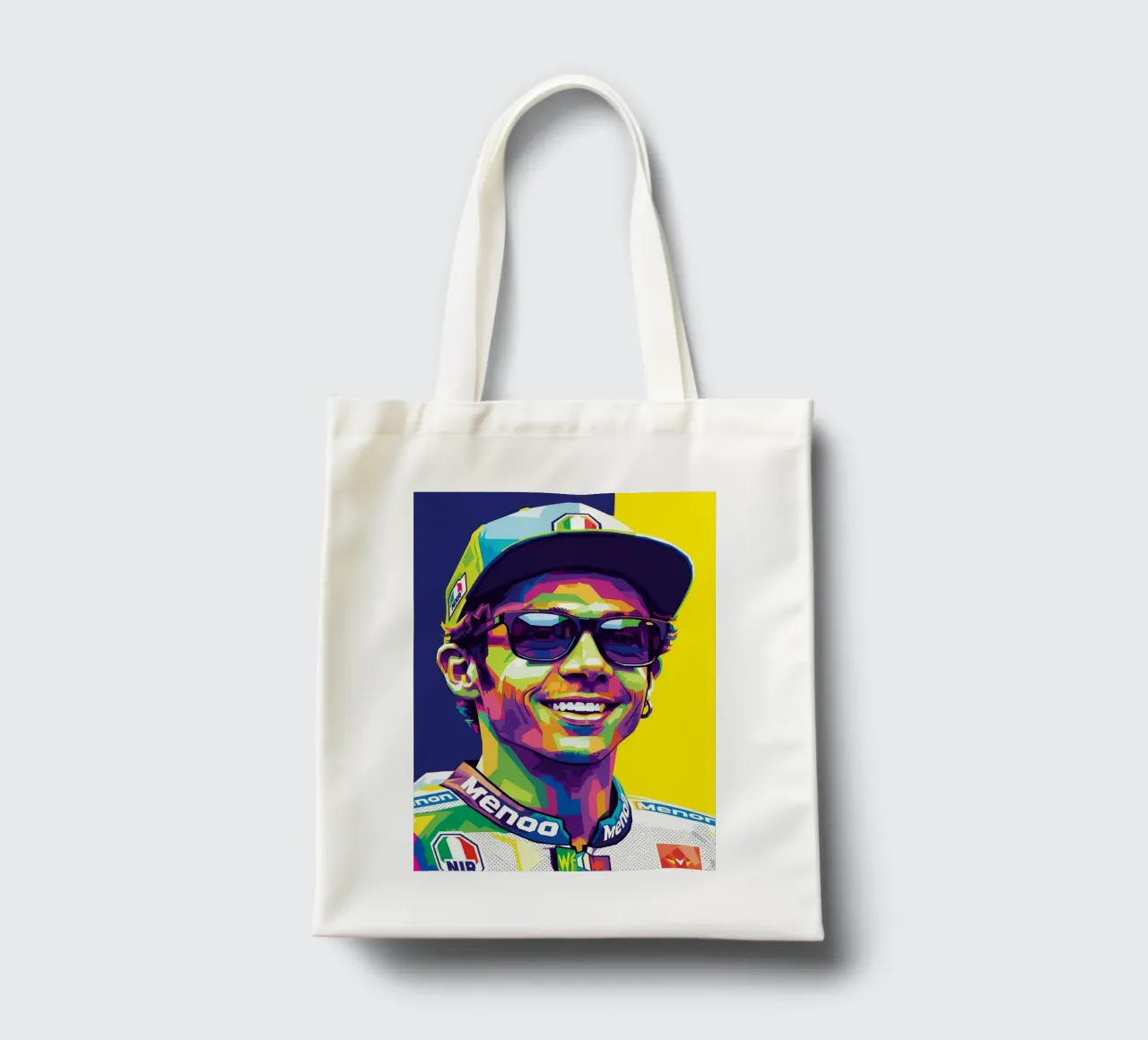 Valentino Rossi - WPAP art style (1) borsa in juta da Hantamrata
