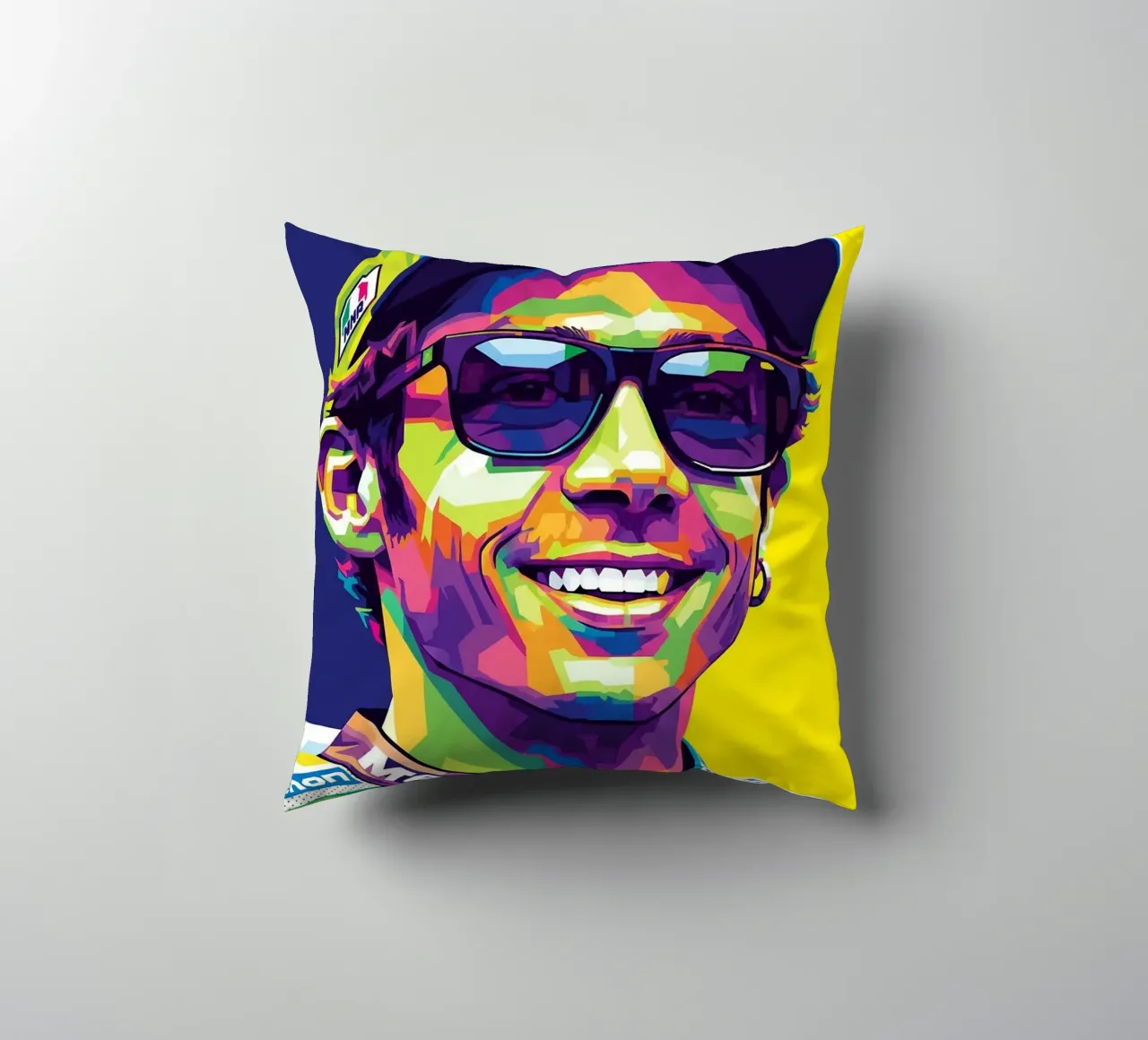 Valentino Rossi - WPAP art style (1) cuscino da Hantamrata