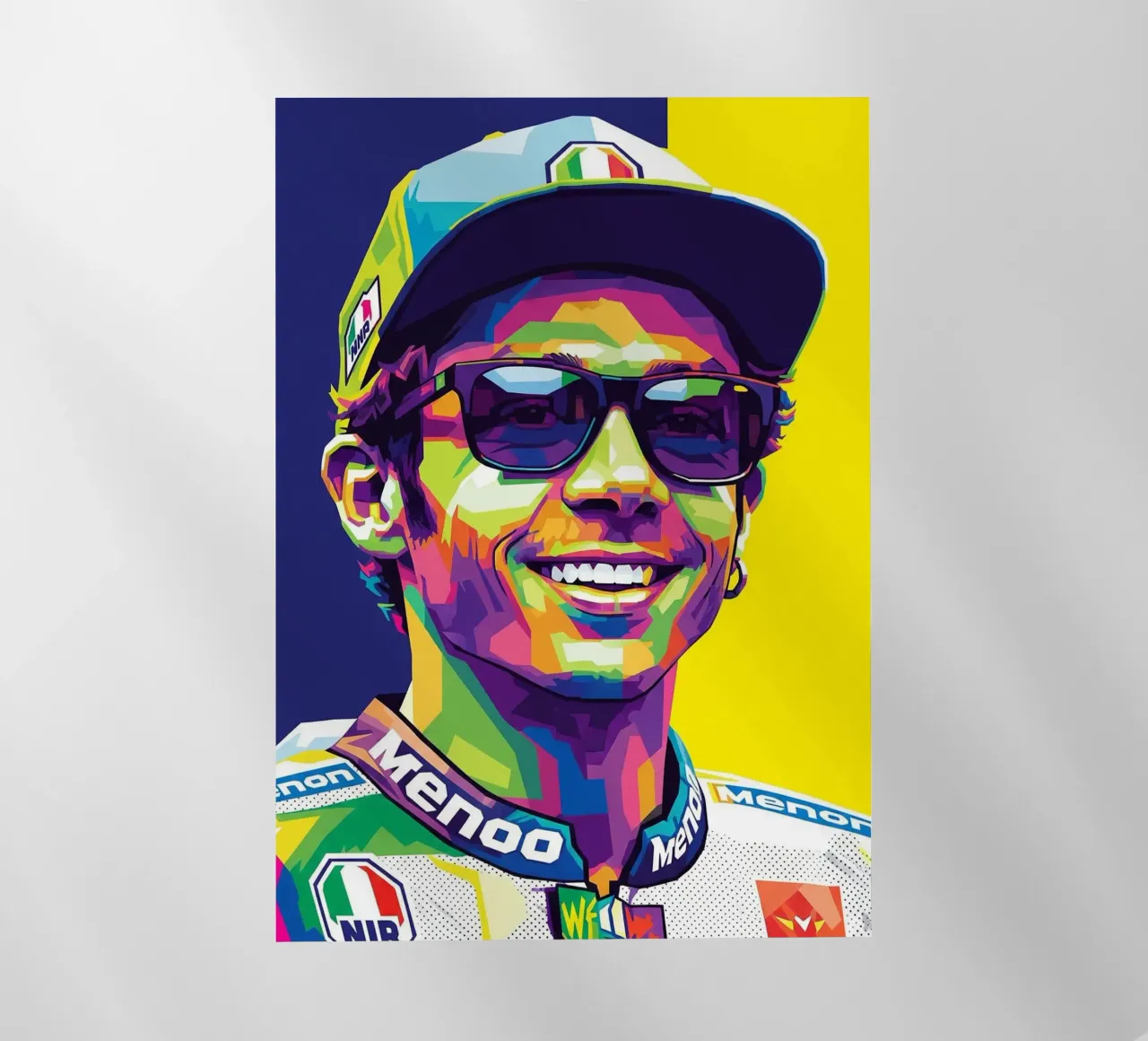 Valentino Rossi - WPAP art style (1) pellicola backlit da Hantamrata