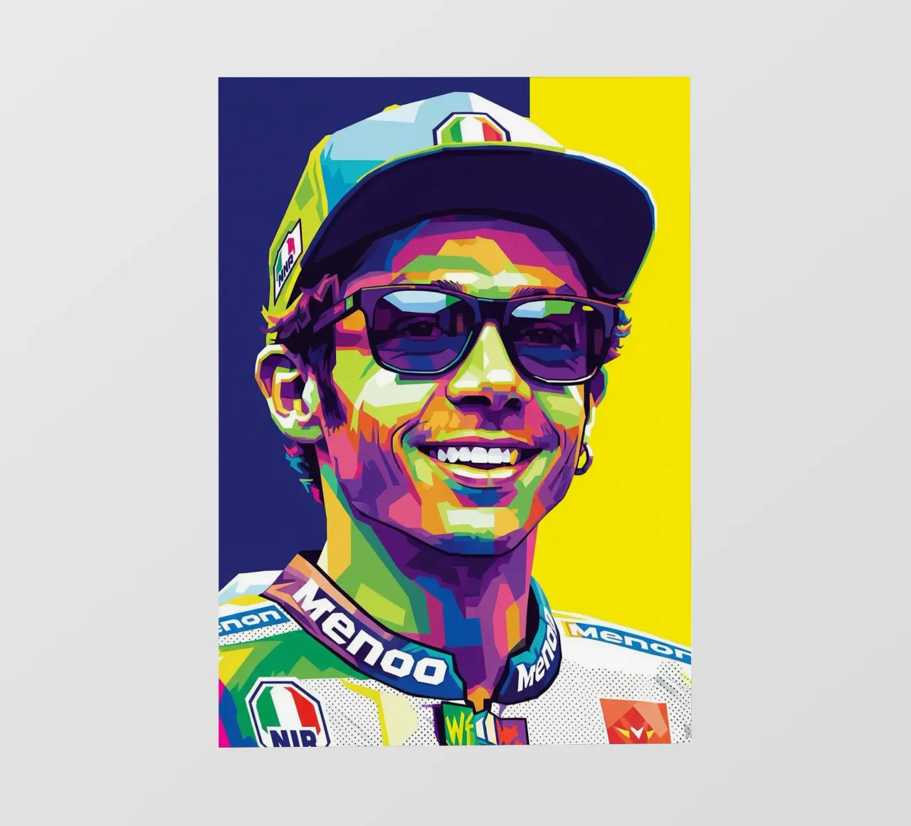 Valentino Rossi - WPAP art style (1) pellicola backlit da Hantamrata