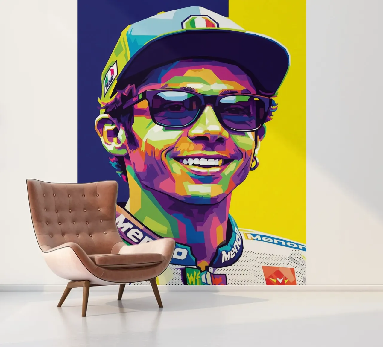 Valentino Rossi - WPAP art style (1) papier peint photo de Hantamrata