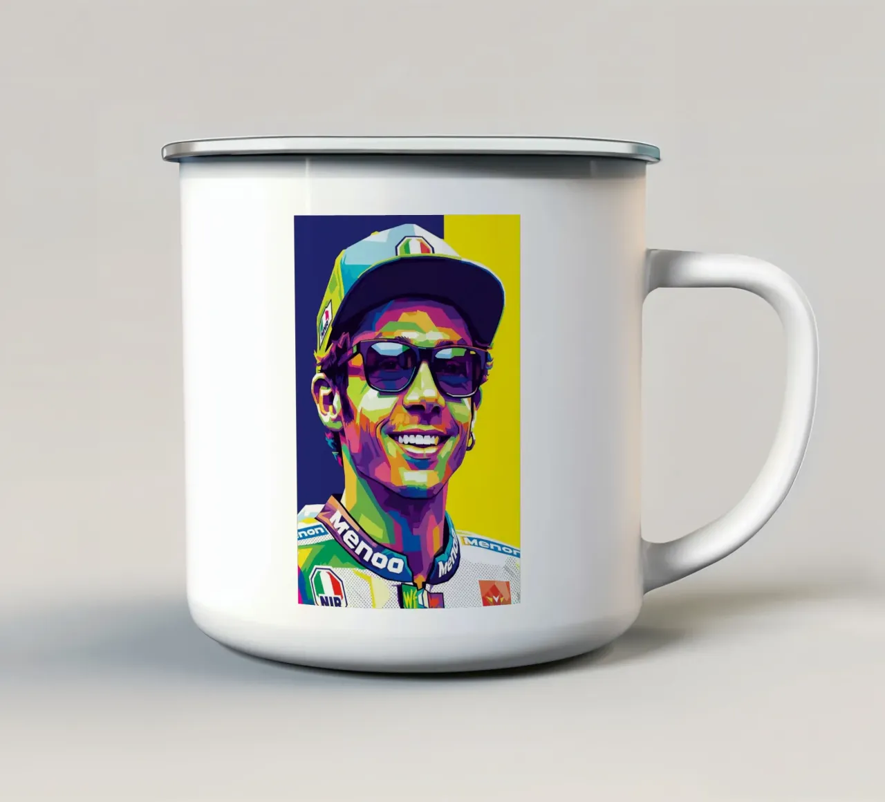 Valentino Rossi - WPAP art style (1) tazza in smalto da Hantamrata
