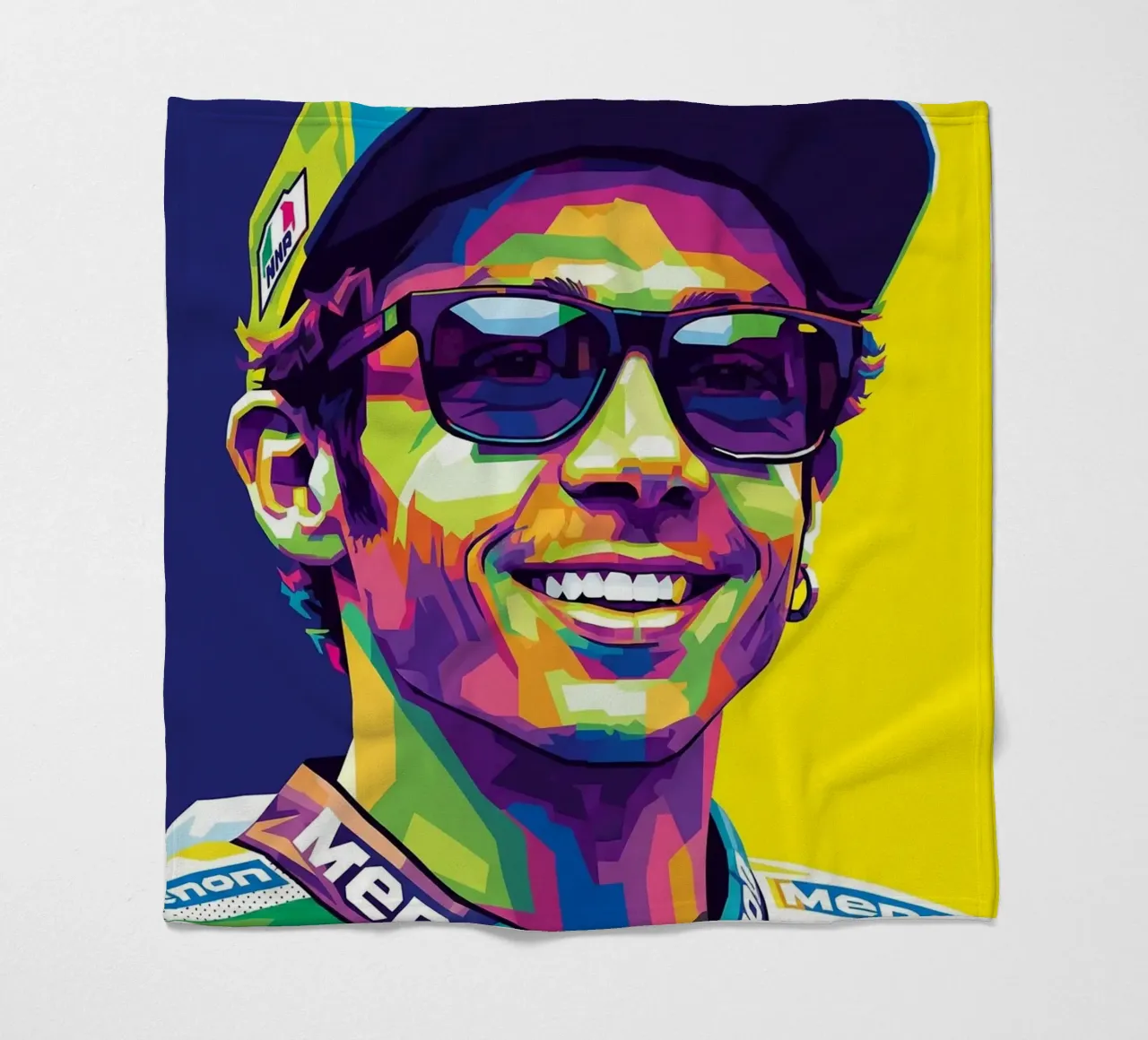 Valentino Rossi - WPAP art style (1) coperta in pile da Hantamrata