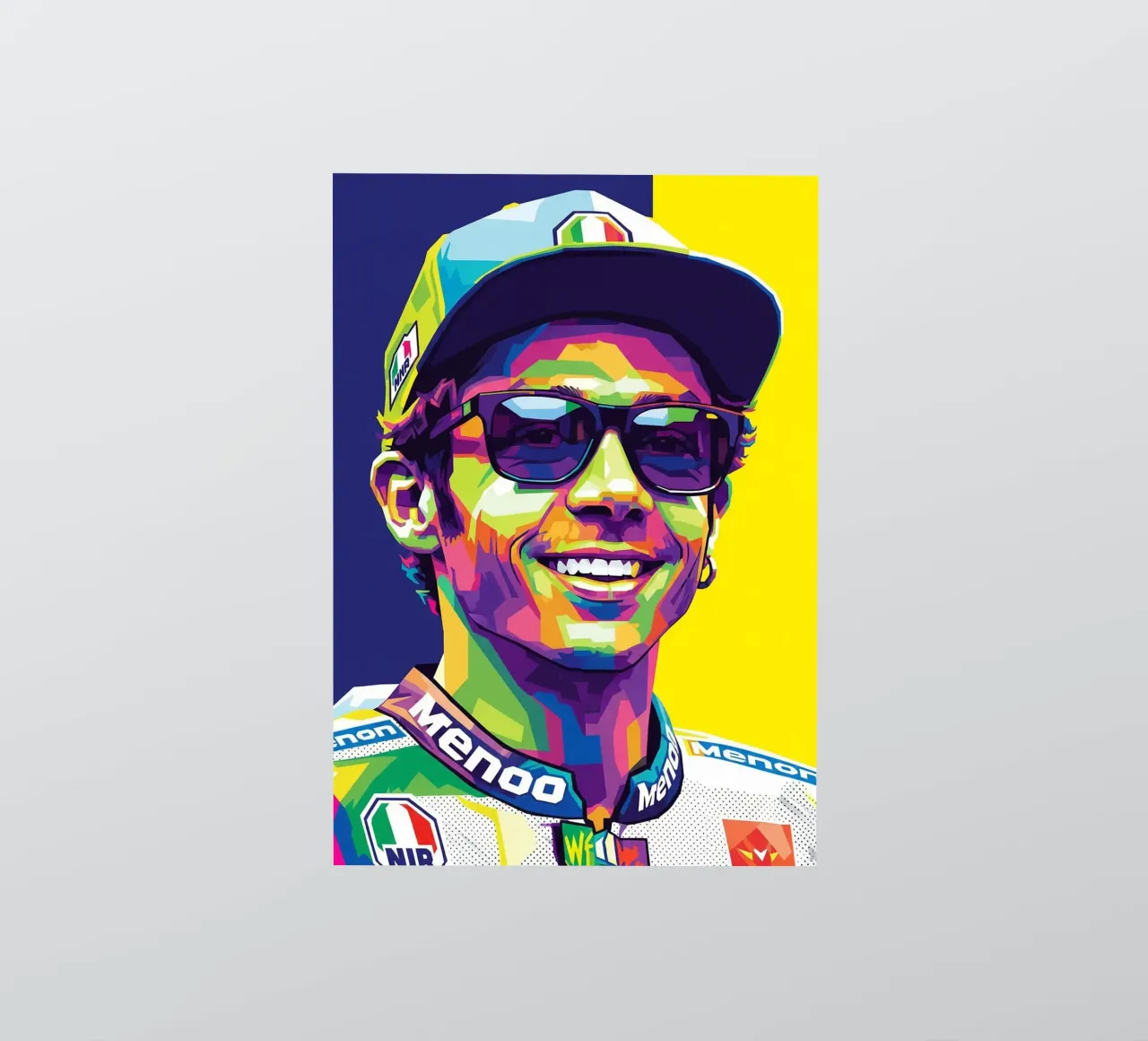 Valentino Rossi - WPAP art style (1) adesivo da Hantamrata