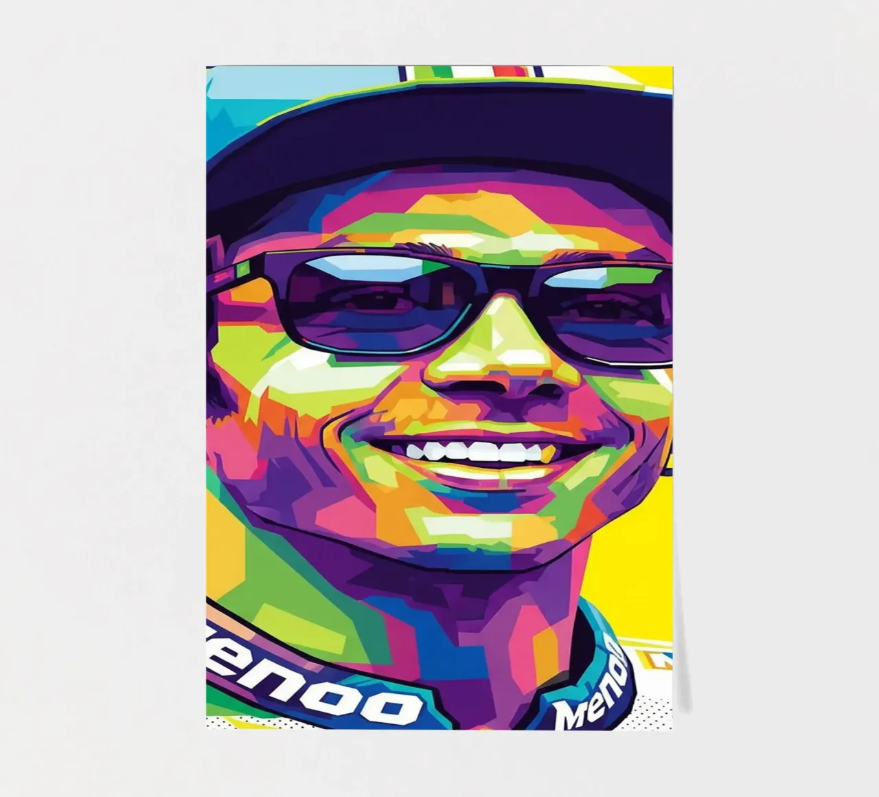 Valentino Rossi - WPAP art style (1) foglio adesivo da Hantamrata