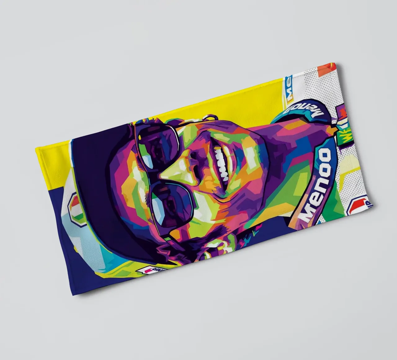 Valentino Rossi - WPAP art style (1) asciugamano da bagno da Hantamrata