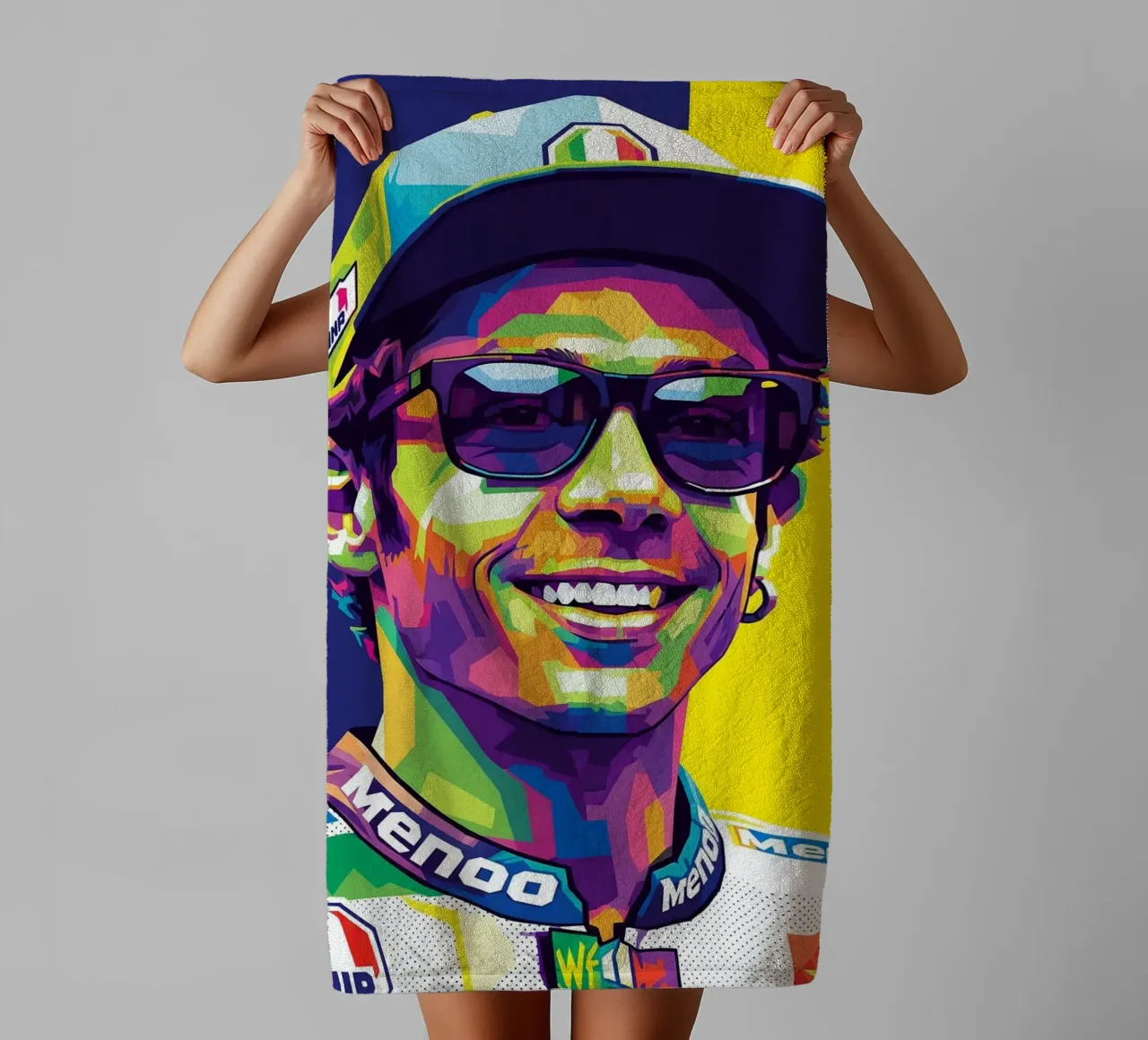 Valentino Rossi - WPAP art style (1) asciugamano da bagno da Hantamrata