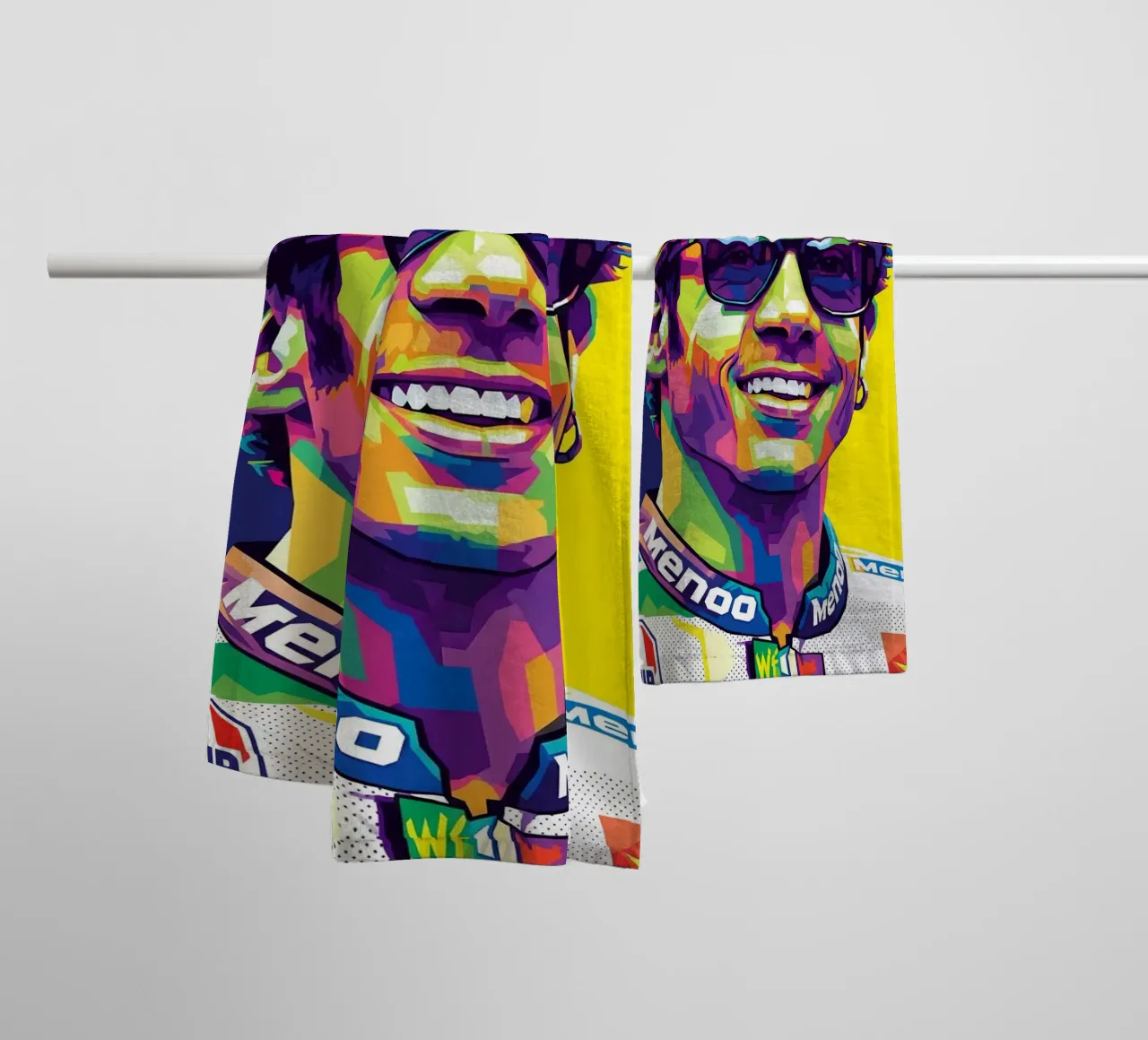 Valentino Rossi - WPAP art style (1) asciugamano da bagno da Hantamrata