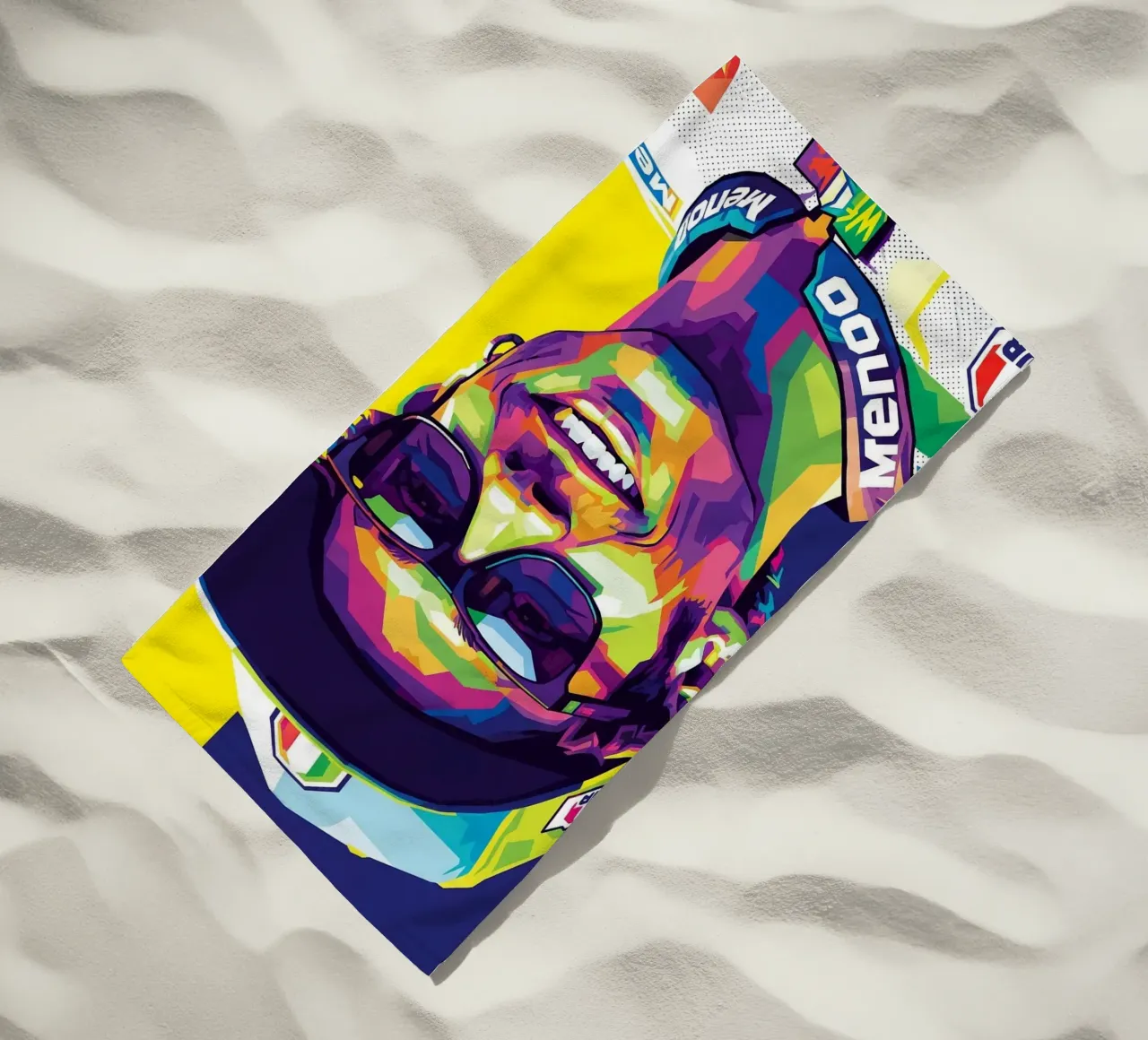 Valentino Rossi - WPAP art style (1) telo mare da Hantamrata