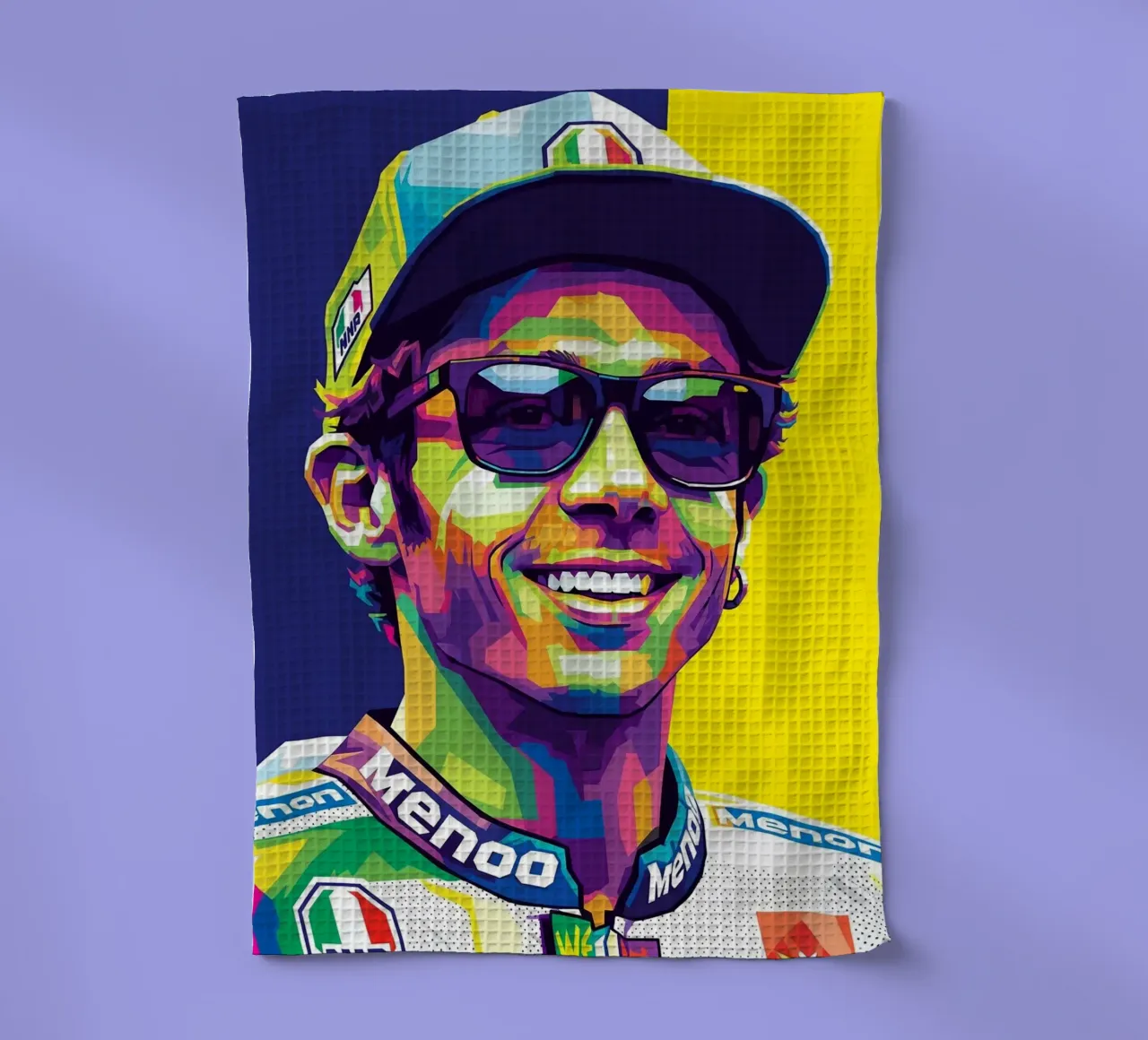 Valentino Rossi - WPAP art style (1) canovaccio da cucina da Hantamrata