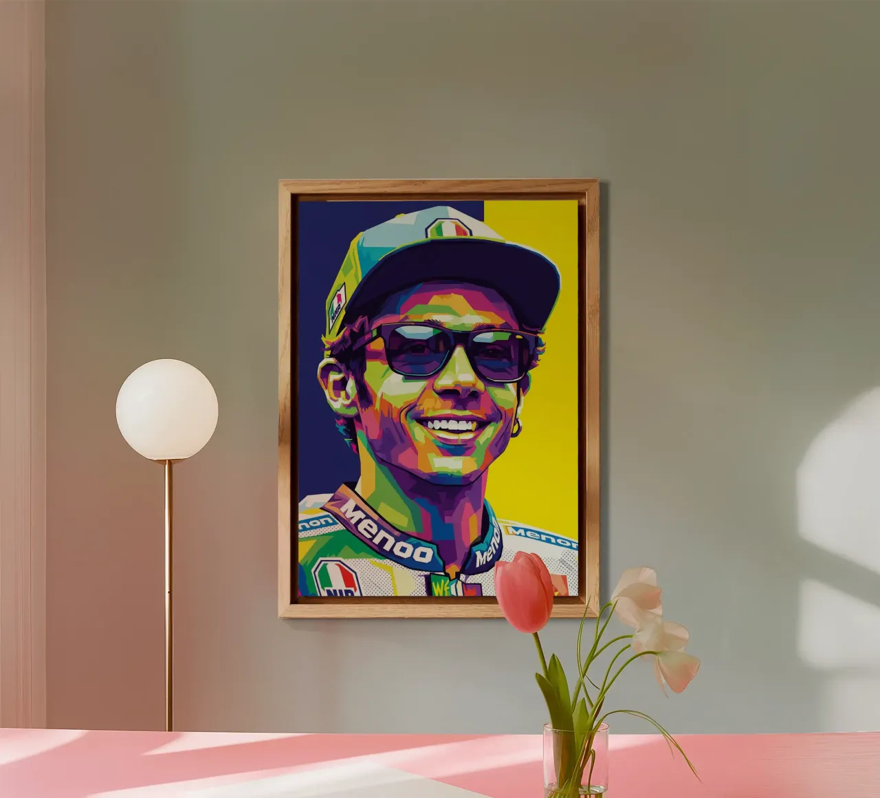 Valentino Rossi - WPAP art style (1) pannello forex da Hantamrata