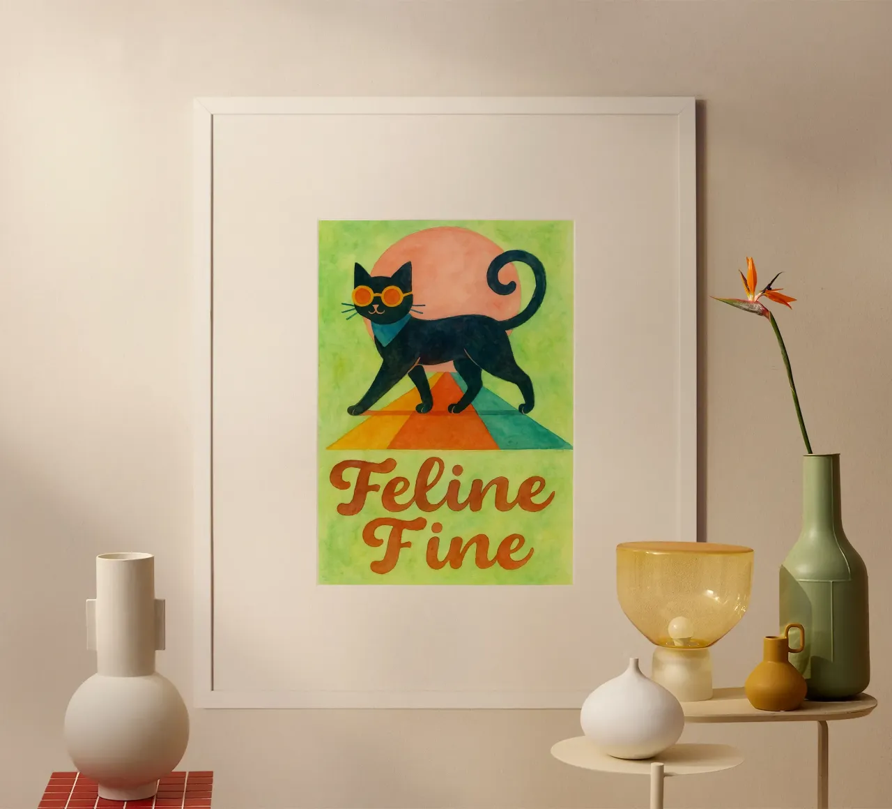 pittura felina di gatto fine carta hahnemühle da Goldend