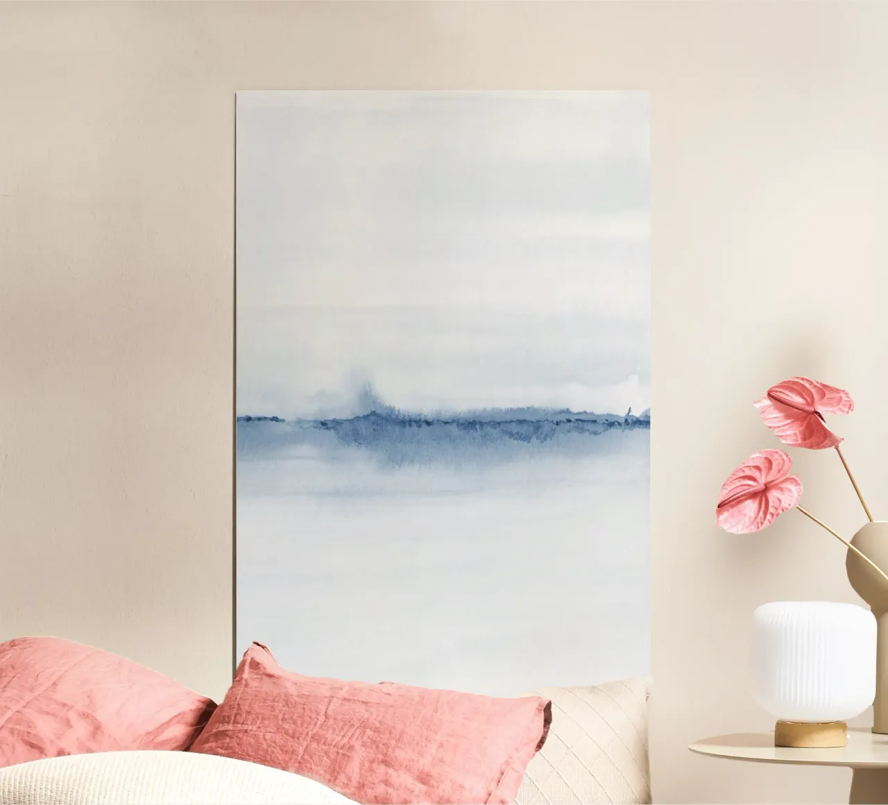 Paesaggio blu minimalista ditpych 2/2 carta hahnemühle da NouveauPrints