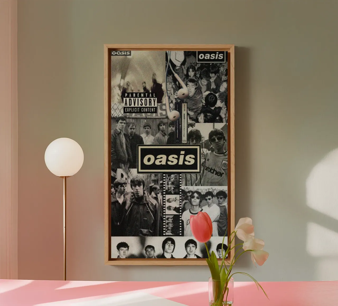 Under Moon Oasis Stage canvas with Floater frame by rendikeep