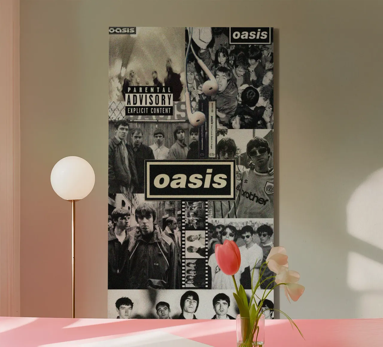 Under Moon Oasis Stage canvas with Floater frame by rendikeep