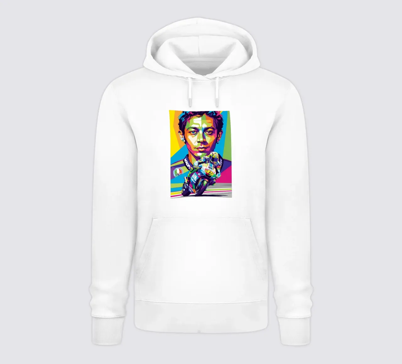 Valentino Rossi - WPAP art style (2) felpa con cappuccio da Hantamrata