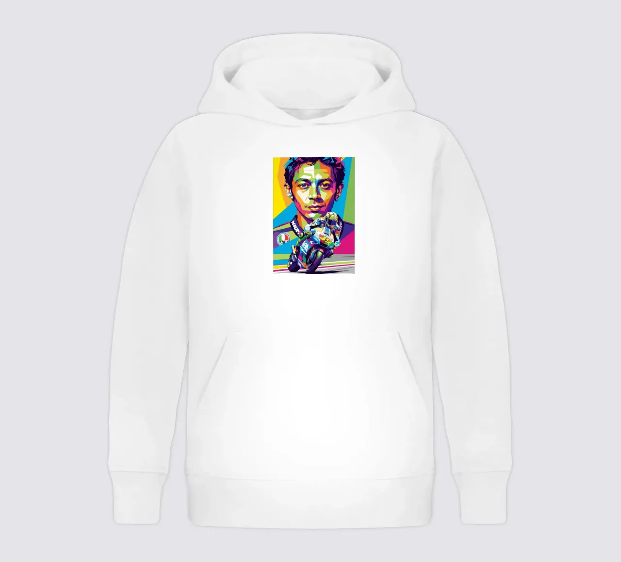 Valentino Rossi - WPAP art style (2) felpa bambino con cappuccio da Hantamrata