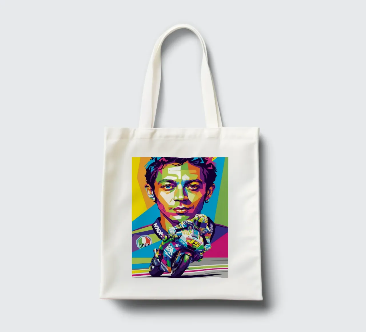 Valentino Rossi - WPAP art style (2) borsa in juta da Hantamrata